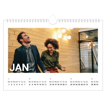 Fotokalender A4 — Grote maandaanduiding