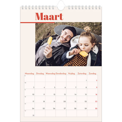 Fotokalender A4 (20 x 30 cm) — 90s nostalgie [Maart]