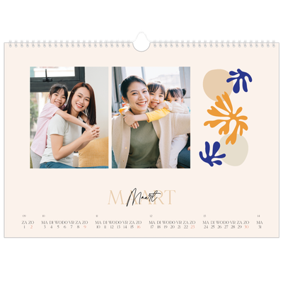 Fotokalender A3 — Minimalistisch koraal [Maart]