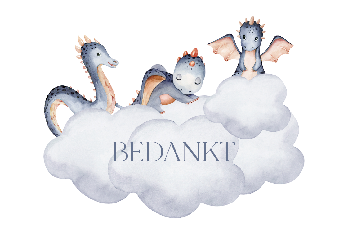 Bedankkaarten — Fantasie initiaal