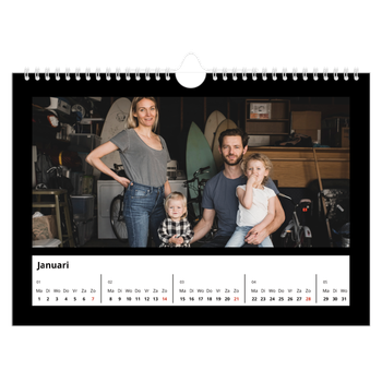 Fotokalender A4 — Foto in zwart kader