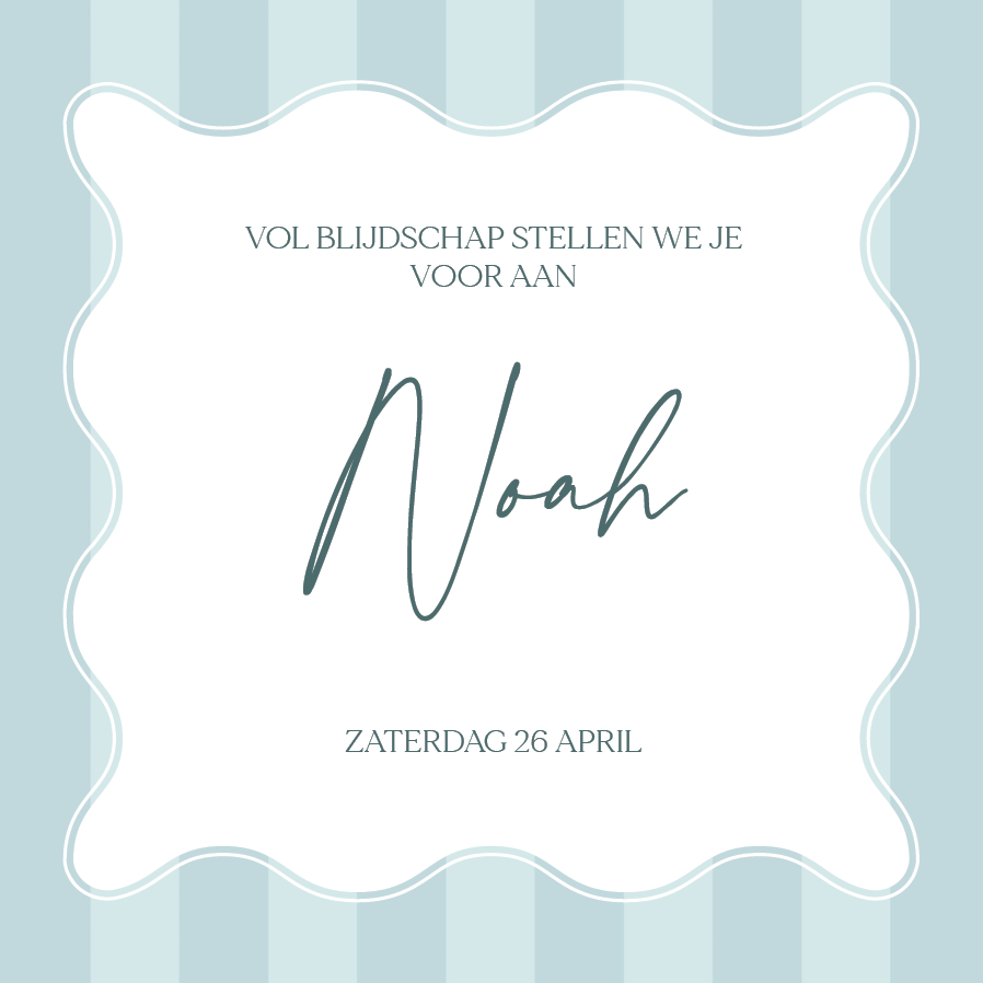 Uitnodigingen — Pastel golfjes