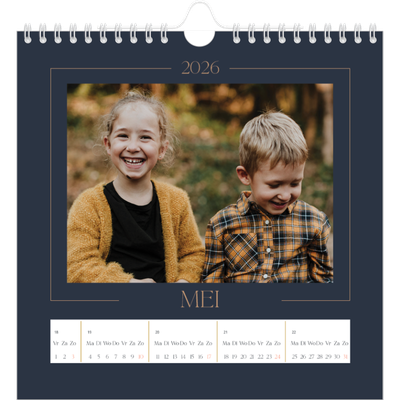 Jaarkalenders vierkant — Pruisisch blauw [omslag]