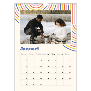 Fotokalender A3 — Retro strepen