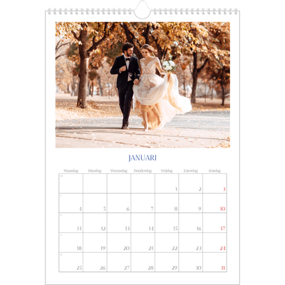 A3 Jaarkalender — Kobalt klassieker [Januari]