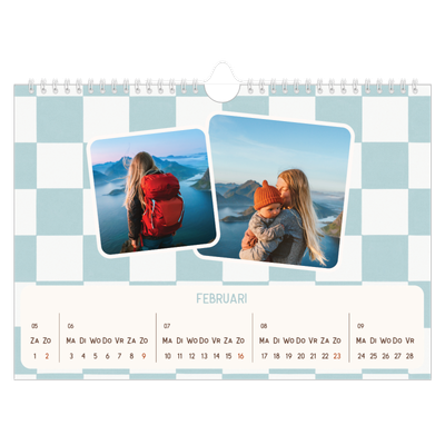 Fotokalender A4 — Retro patronen [Februari]
