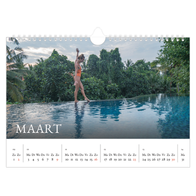 Fotokalender A4 — Schreefletters [Maart]