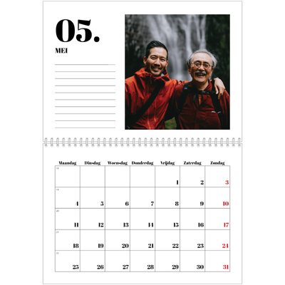 Fotokalender A4 Dubbel (30 x 40 cm) — Serif en momenten [omslag]
