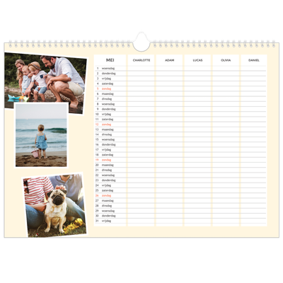 A3 Familieplanners — Modern - gezinsplanner 5 personen [omslag]