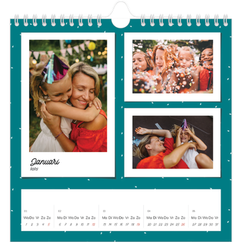 Fotokalender Vierkant — Snapshots in felle kleuren
