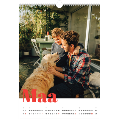 A3 Jaarkalender — Een dikgedrukt jaar [Maart]