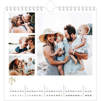 Jaarkalenders vierkant — Handgeschreven [April]
