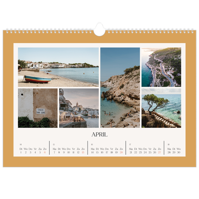 Fotokalender A3 — Klassieke kleuren [April]