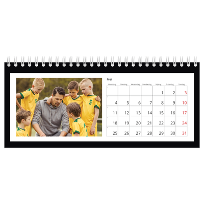 Bureaukalenders — Compleet zwart kader [omslag]