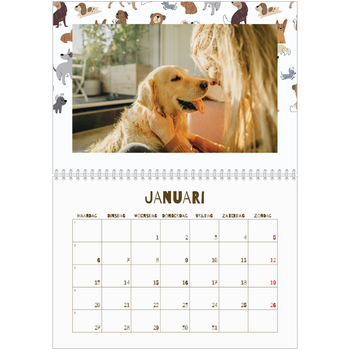 Fotokalender A4 Dubbel — Speelse puppy