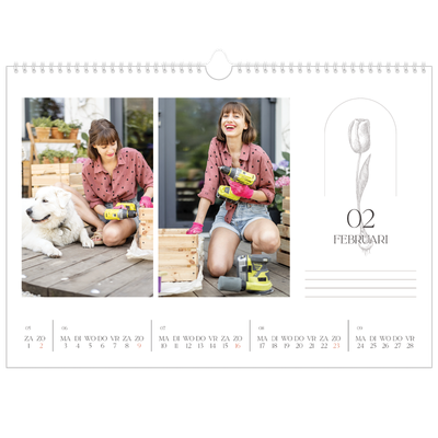 Fotokalender A3 — Simpel botanisch [Februari]