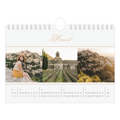 Fotokalender A5 — Gouden banner [Maart]