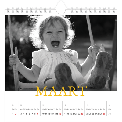 Jaarkalenders vierkant — Historische stijl [Maart]