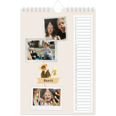 Fotokalender A5 — Vintage scrapbook [Maart]