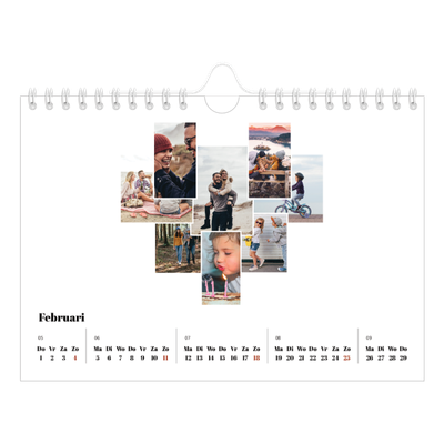 Fotokalender A5 — Collage shapes [Februari]