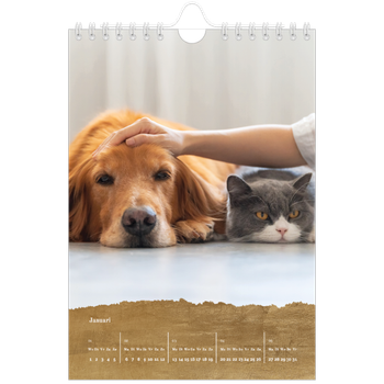 Fotokalender A5 — Bladgoud randjes
