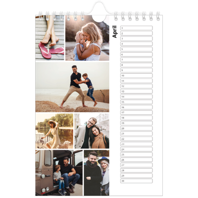 Fotokalender A5 — Collage in blokkenpatroon [April]