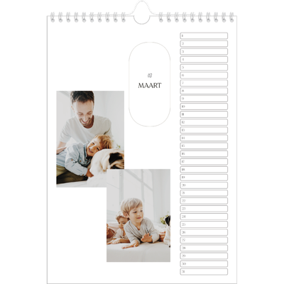 Verjaardagskalenders A4 — Plannen maken [Maart]