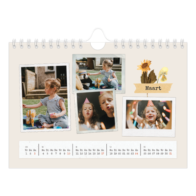 Fotokalender A5 — Vintage scrapbook [Maart]