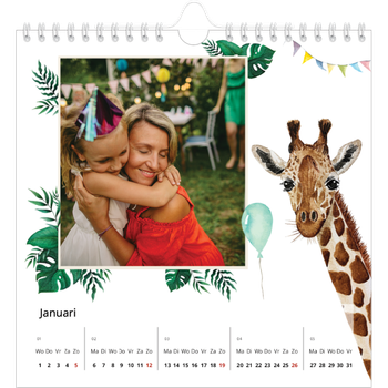 Fotokalender Vierkant — Aquarel dieren