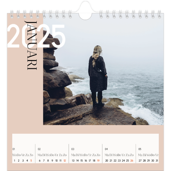 Fotokalender Vierkant — Overlappende tekst