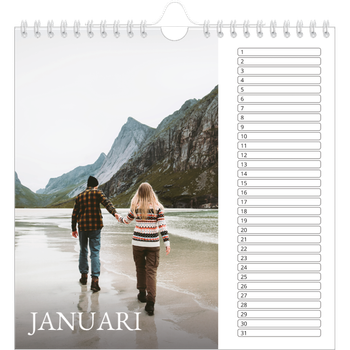 Fotokalender Vierkant — Schreefletters