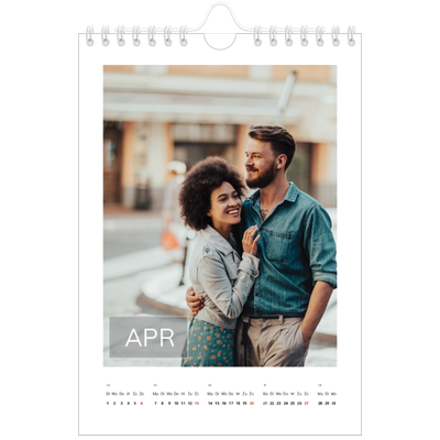Fotokalender A5 — Overlay van datumvak [April]