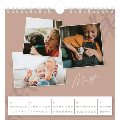 Jaarkalenders vierkant — Warme aardetinten [Maart]