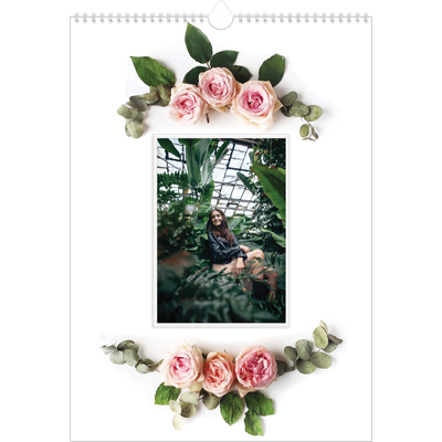 Verjaardagskalenders A3 — Kleurrijke bloemenachtergrond [omslag]