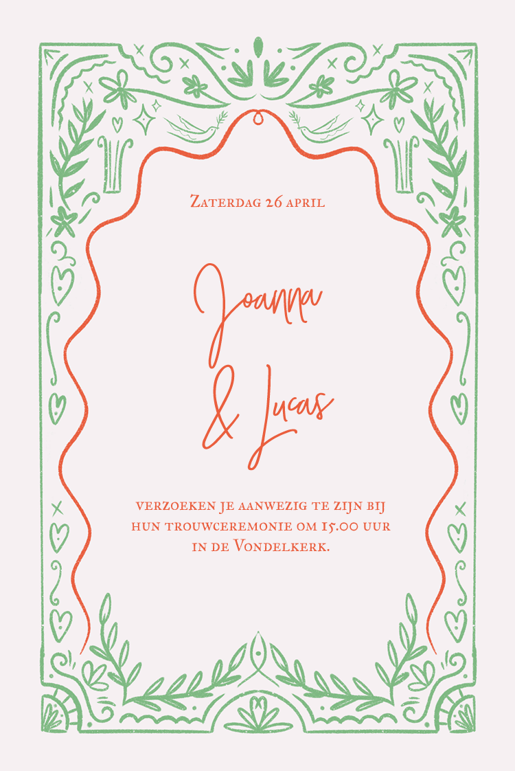 Uitnodigingen — Retro raamwerk