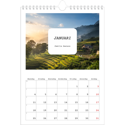 Fotokalender A4 (20 x 30 cm) — Het volledige verhaal [Januari]