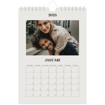 Fotokalender A5 — Simpel ivoor
