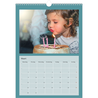 A3 Jaarkalender — Kleurrijke kaders [Maart]