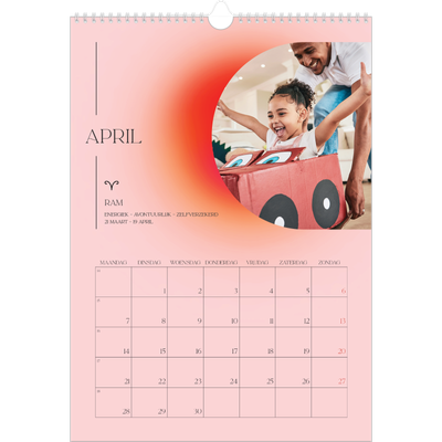 A3 Jaarkalender — Astronomie [April]