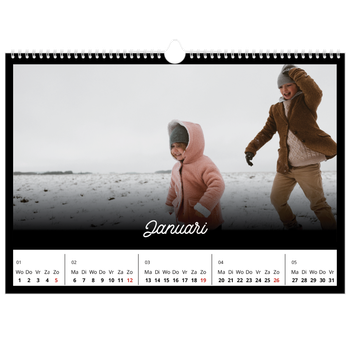 Fotokalender A3 — Zwart