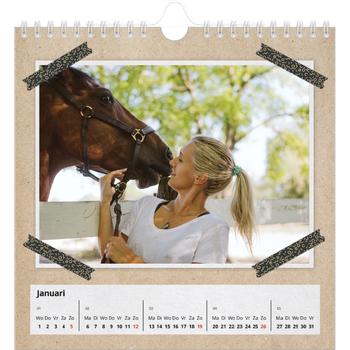 Fotokalender Vierkant — Foto's met plakband