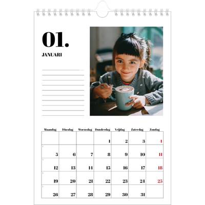 Fotokalender A4 (20 x 30 cm) — Serif en momenten [Januari]