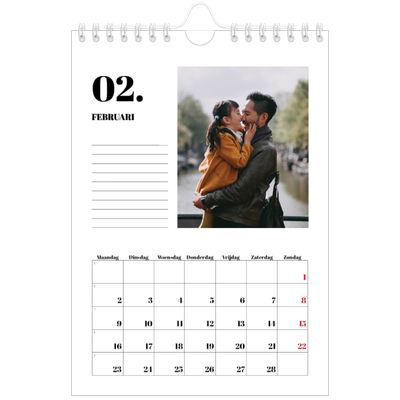 Fotokalender A5 — Serif en momenten [Februari]