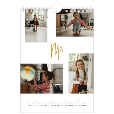 Fotokalender A5 — Goudkleurige letters [omslag]