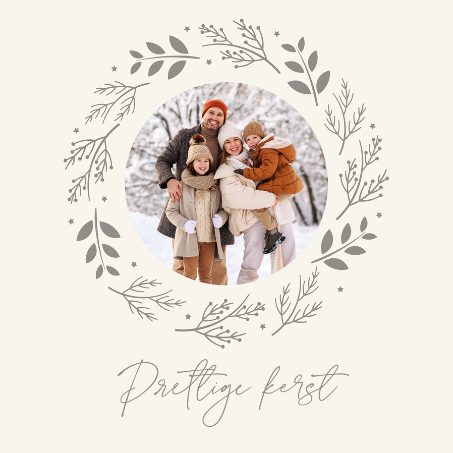 Fotokaarten — Winterhulst frame - créme