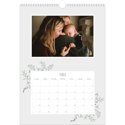 A3 Jaarkalender — Hand gemaakte bloemen [omslag]