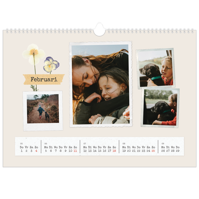 Fotokalender A3 — Vintage scrapbook [Februari]