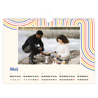 Fotokalender A4 — Retro strepen [omslag]