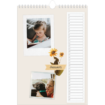 Fotokalender A4 — Vintage scrapbook