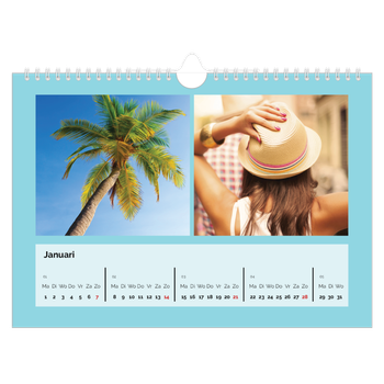 Fotokalender A4 — Fel gekleurde kaders